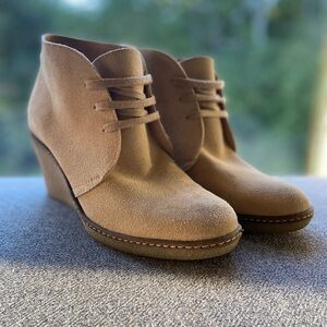 J Crew booties. Size 7 Wedge heel New condition without tags.